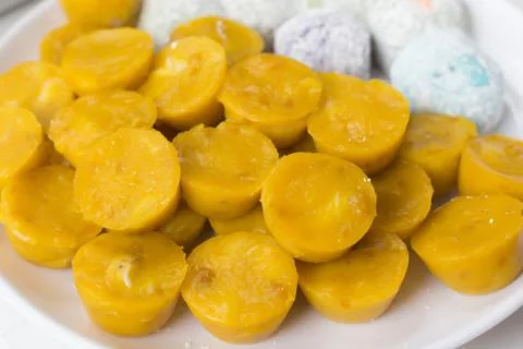 Pumpkin dessert. Stock Photos