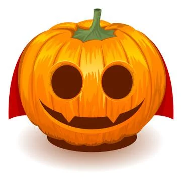 Pumpkin dracula for halloween Stock Illustration