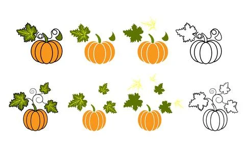 Pumpkin, drawing lesson Illustrazione stock