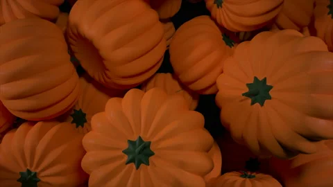 Pumpkin with an evil face flies out and laughs angrily. Animation 4k Stock Footage 139191241