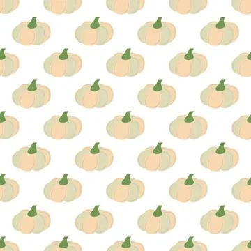 Pumpkin fabric pattern. Pumpkin seamless vector pattern. Natural style, suita Stock Illustration