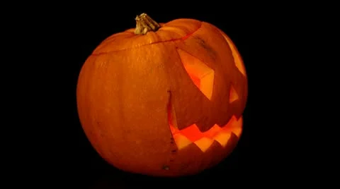 Pumpkin face Stock Footage 10318190
