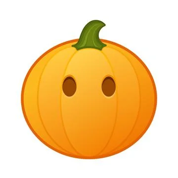 Pumpkin with face without mouth Large size of Halloween emoji Ilustración de archivo