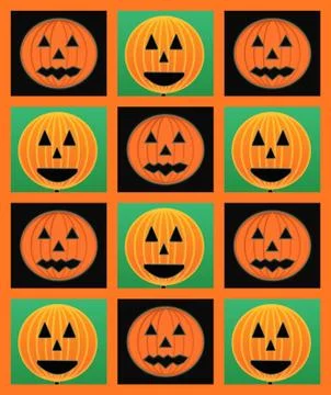Pumpkin faces Stock Illustration