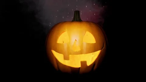 Pumpkin on Fire Stock Footage 248734735