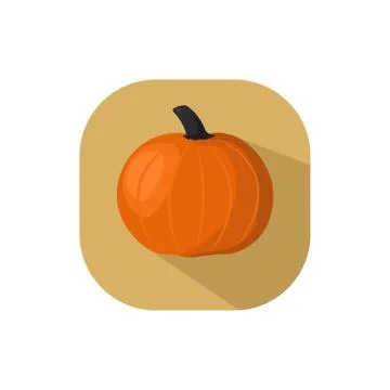 Pumpkin flat design vector halloween Stock Illustration