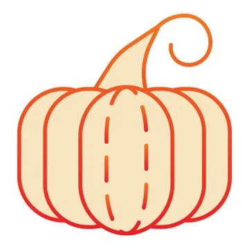 Pumpkin flat icon. Squash orange icons in trendy flat style. Cucurbits gradient Illustrazione stock