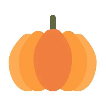 Pumpkin flat illustration Stock Illustration