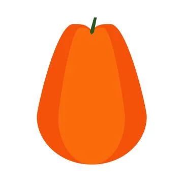 Pumpkin flat simple illustration Stock Illustration