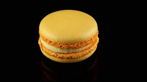 Pumpkin flavor macaron Stock Footage 58662647