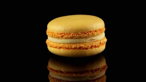 Pumpkin flavor macaron Stock Footage 58662865