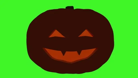 Pumpkin with flickering light inside. Halloween concept glows Video stock 265149061