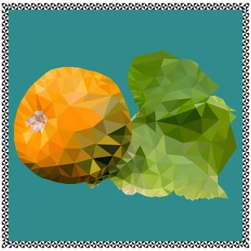 Pumpkin in a frame Stock Illustration