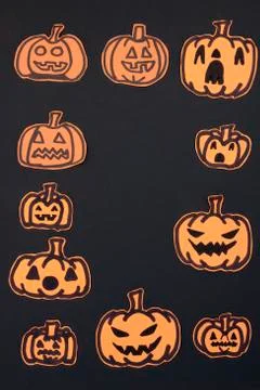 Pumpkin frame Stock Photos