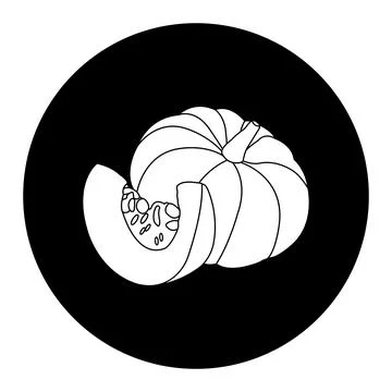Pumpkin fruit icon design Stock Illustration