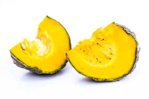 Pumpkin fruit on white background Stock Photos