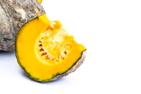 Pumpkin fruit on white background Stock Photos