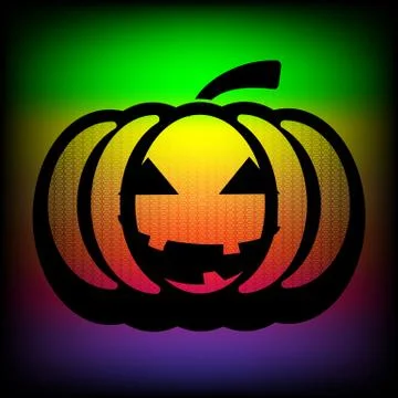 Pumpkin funny icon Stock Illustration