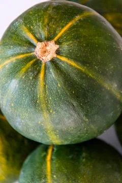 Pumpkin, gem squash, macro. Stock Photos