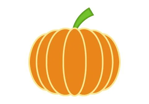 Pumpkin. Gourd. Vector graphics on a white background. Illustrazione stock