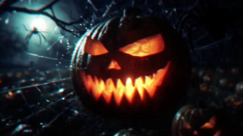 Pumpkin Graveyard Unveil 스톡 After Effects