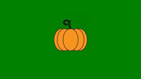 Pumpkin green green screen animated chromakey layers backgrounds creative Stock Footage 314068308