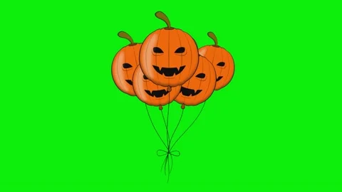 Pumpkin Green Screen - Chroma Key Stock Clip Video stock 342789267