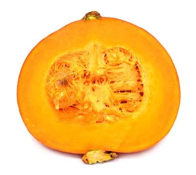 Pumpkin half isolated on white background Stock Photos