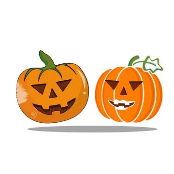 Pumpkin halloween cartoon Stock Illustration