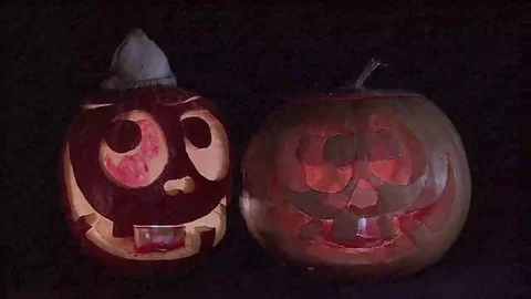 Pumpkin for Halloween Stock Footage 69209331