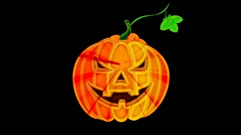 Pumpkin for Halloween Stock Footage 158911607