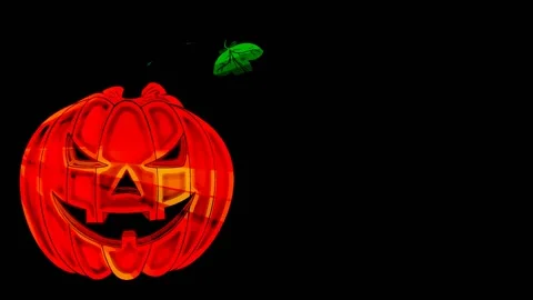 Pumpkin for Halloween Stock Footage 158911645
