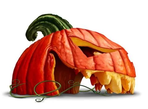 Pumpkin Halloween Head Stock Illustration