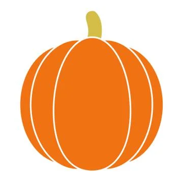 Pumpkin Halloween icon vector. Pumpkin flat silhouette on a white background Stock Illustration
