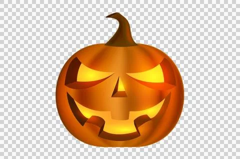 Pumpkin halloween isolate on transparent background PNG file Stock Illustration