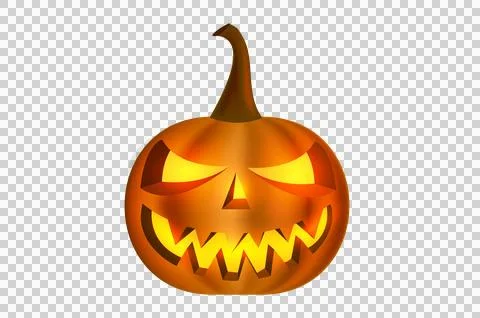 Pumpkin halloween isolate on transparent background PNG file Stock Illustration