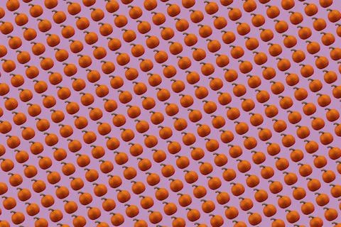 Pumpkin halloween pattern colorful background Stock Illustration