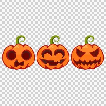 Pumpkin Halloween set Stock Illustration