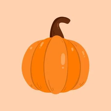 Pumpkin hand drawn vector illustration Stock Illustration