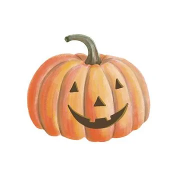 Pumpkin with Happy face Stock Illustration