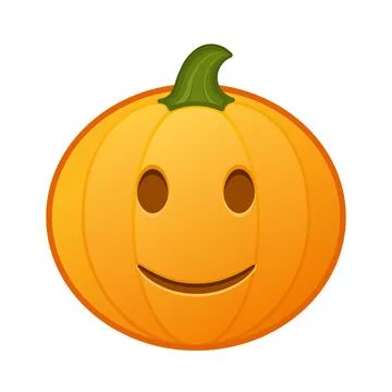 Pumpkin with happy smiling face Large size of Halloween emoji イラスト素材