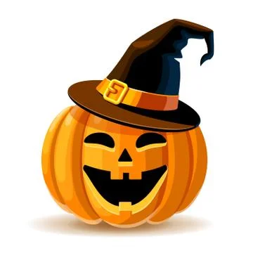 Pumpkin with hat Illustrazione stock