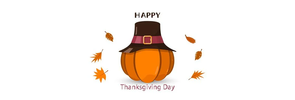 Pumpkin in a hat. Stock Illustration