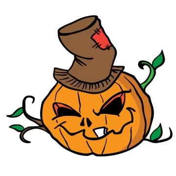 Pumpkin head 1 Stock Illustration