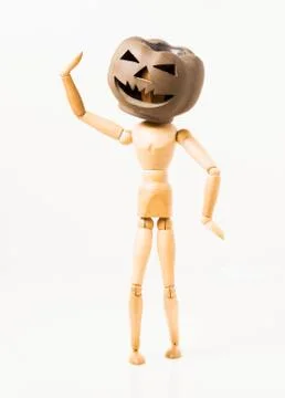 Pumpkin head doll Stock Photos