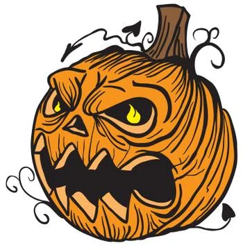 Pumpkin head Stock Illustration