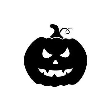 Pumpkin head - isolated vector halloween icon. Horror, spooky illustration. Stock Illustration