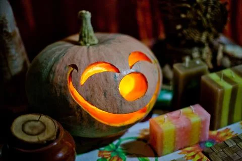 Pumpkin head Foto stock