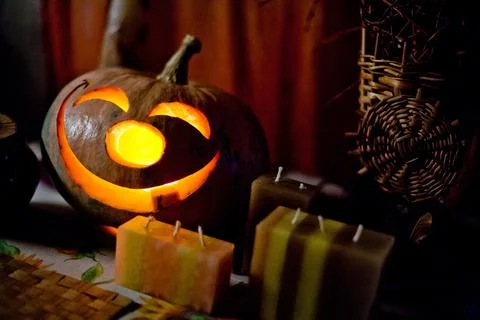 Pumpkin head 스톡 사진