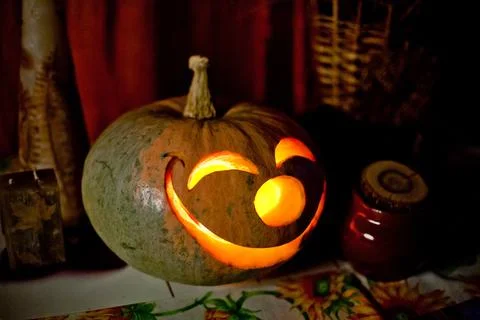 Pumpkin head Foto stock